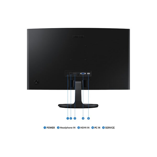 Monitor Samsung LS24D360GALXPE 24" FHD (1920x1080) VA Curvo, HDMI x1/VGA x1/Auriculares x1 - Imagen 5