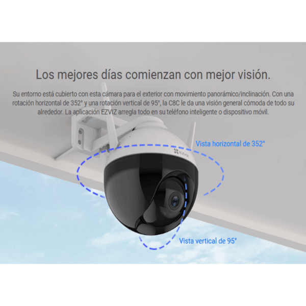 CAMARA EZVIZ C8C - Visión 360° - Detección Inteligente - Imagen 2